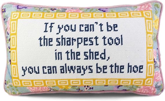 Needlepoint Decorative Throw Pillow - Sharpest Tool