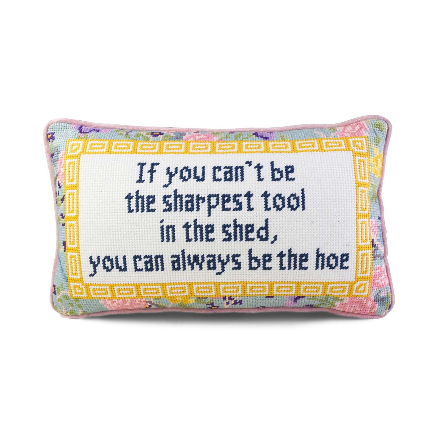Needlepoint Decorative Throw Pillow - Sharpest Tool