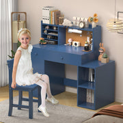 Kids Study Desk and Chair Set with Storage