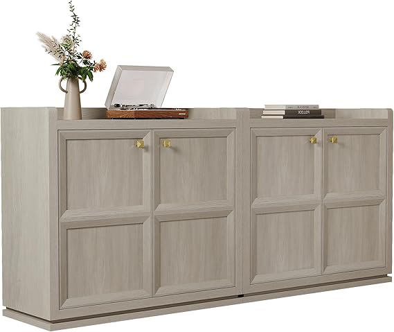 Storage Cabinet with Doors and Adjustable Shelves
