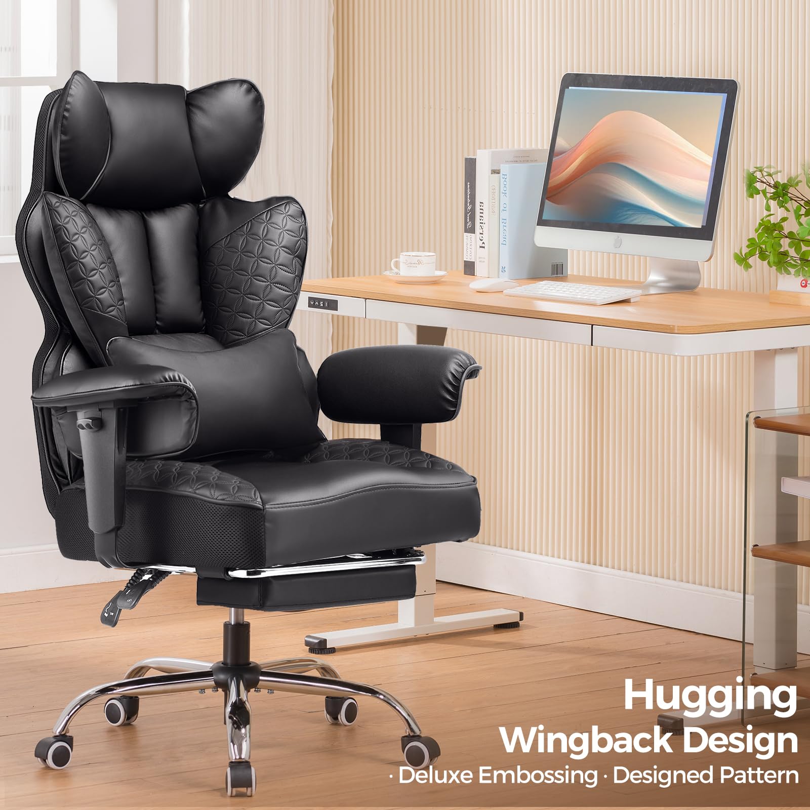 Ergonomic Gaming Office Chair with Footrest