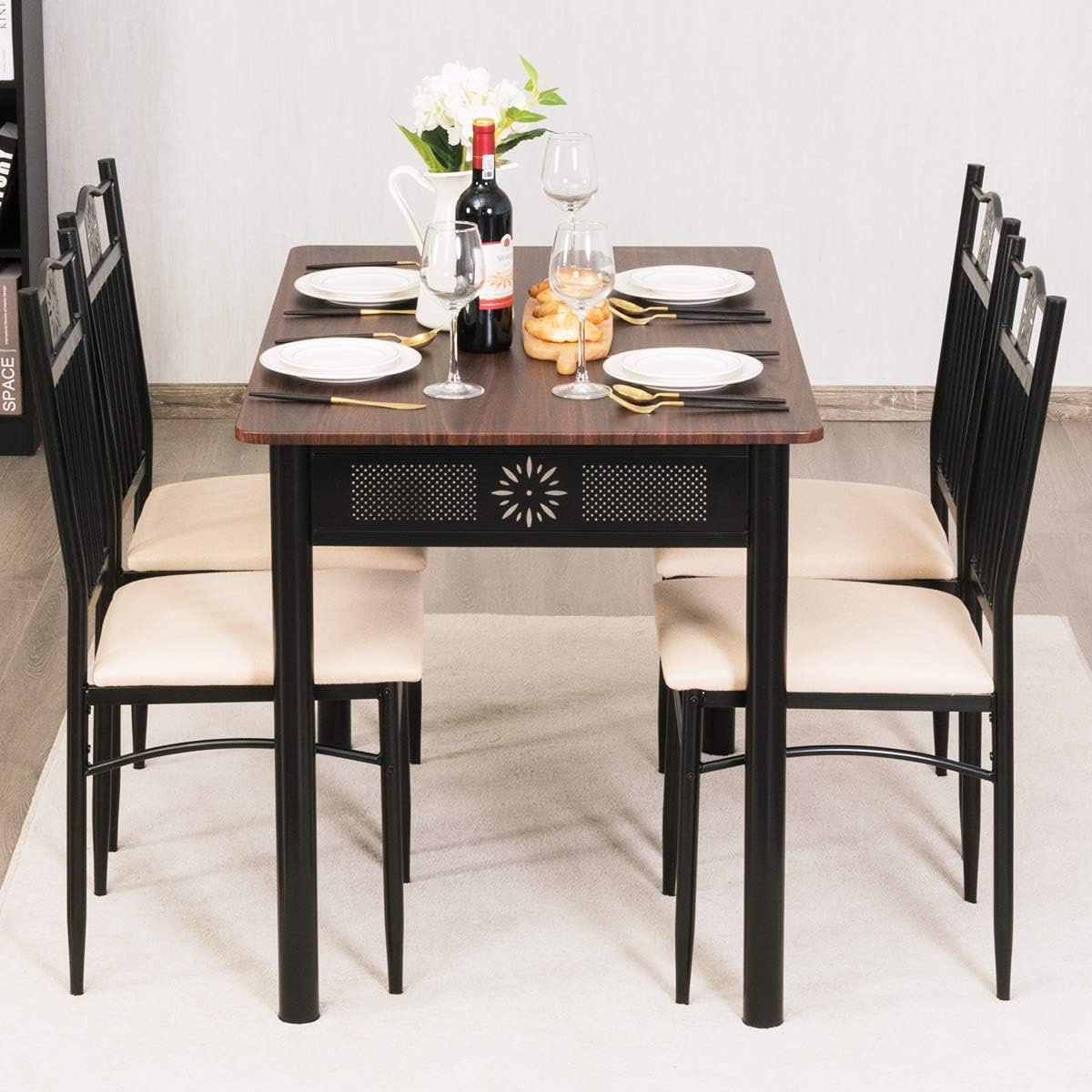 5 Piece Dining Table and Chairs Set