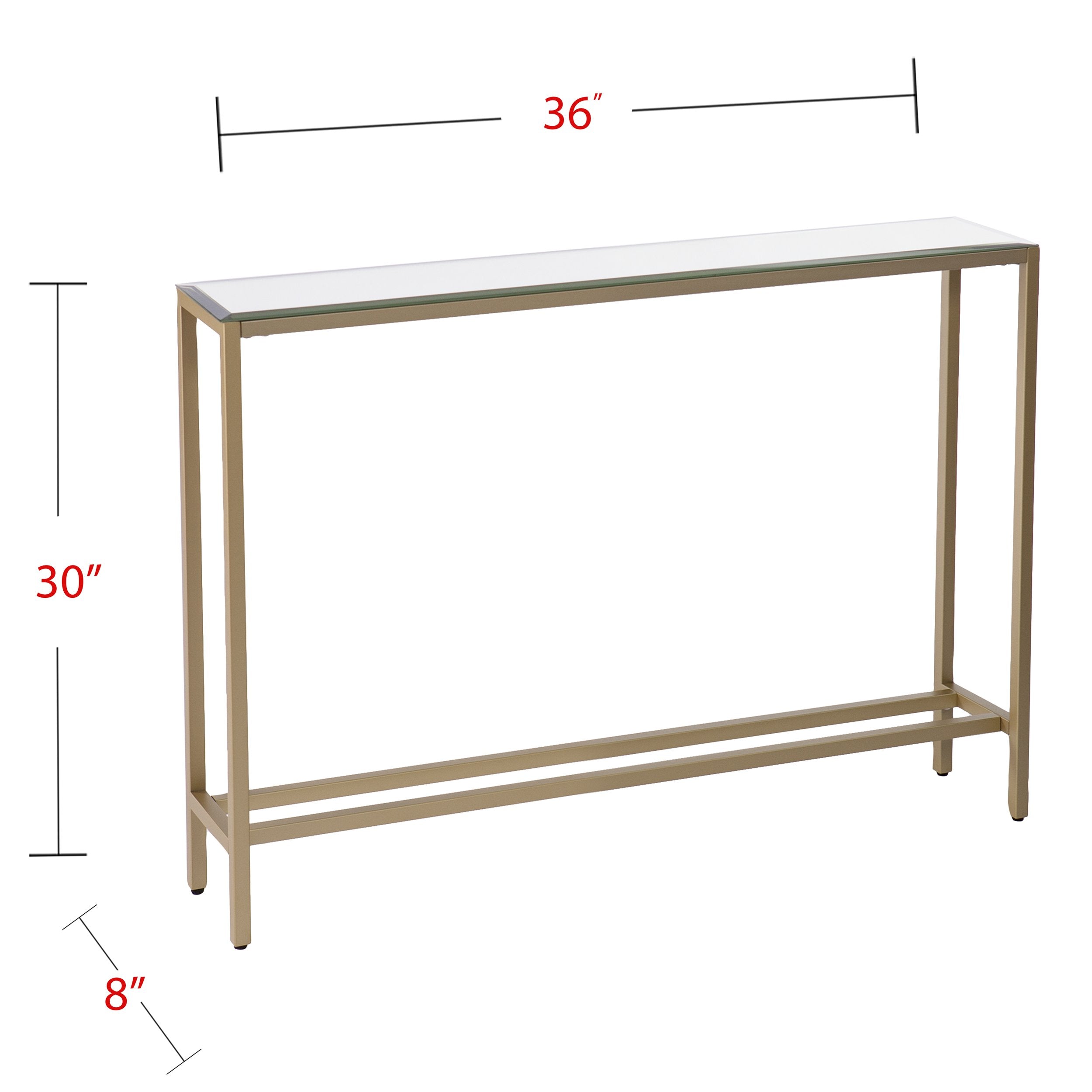 Darrin Narrow Console Table 36" Metallic Gold