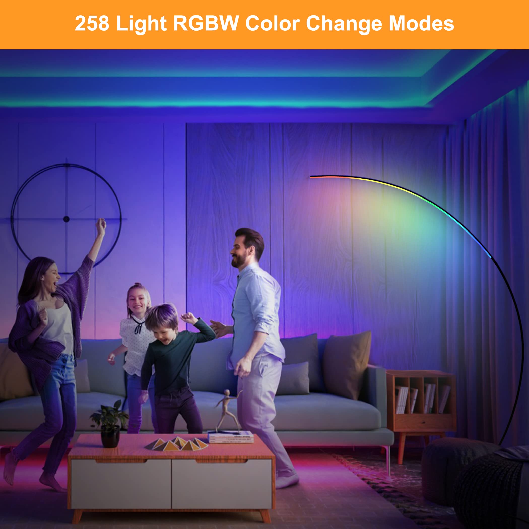 RGB Arc Floor Lamp with Remote