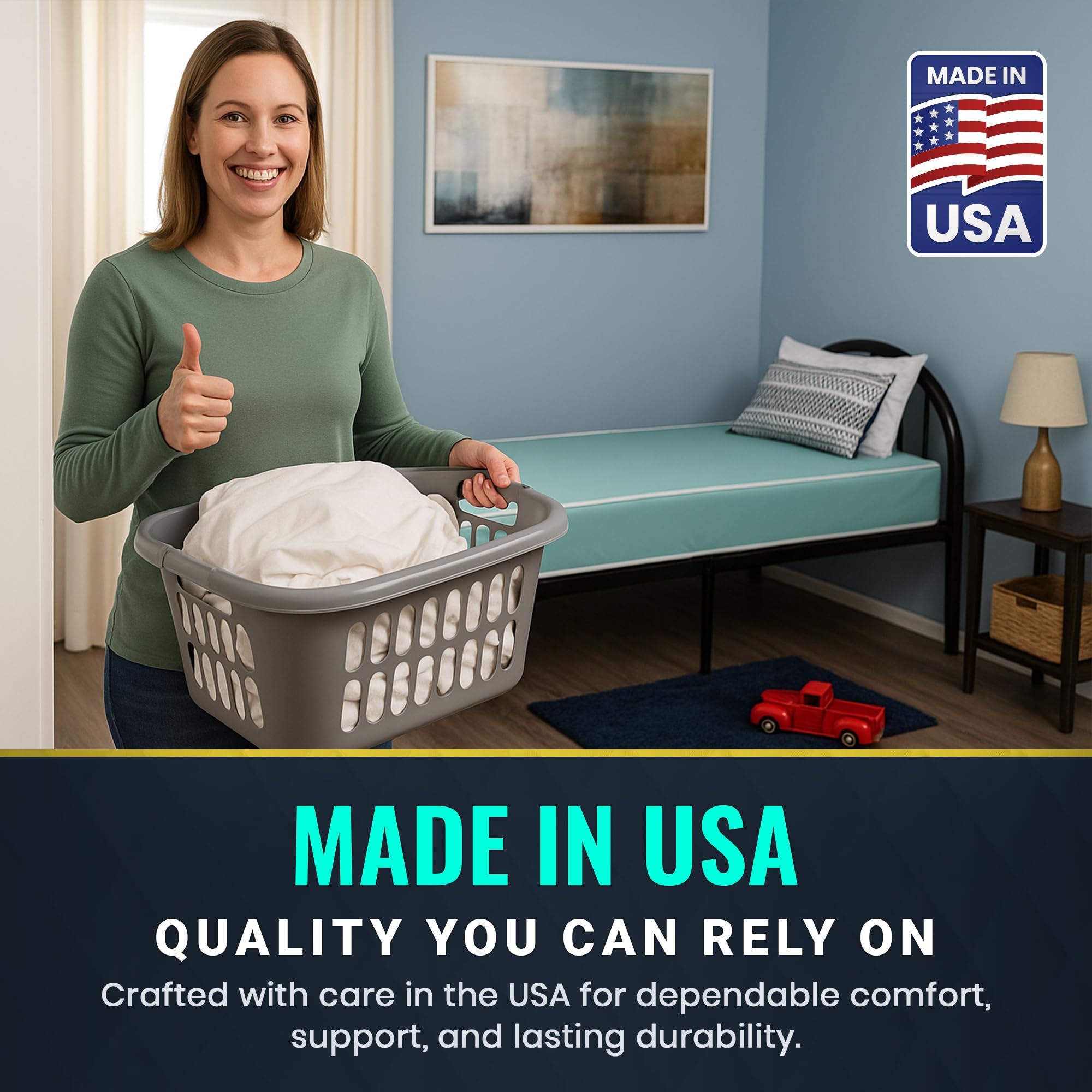 6-Inch Foam Mattress with Water Resistant Vinyl Cover