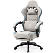 Breathable Fabric Gaming Chair with Gel Pad and Footrest