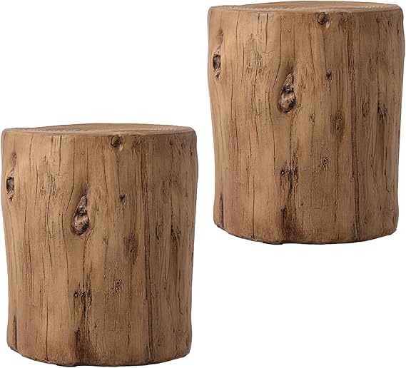 Concrete Stump Side Table Set of 2