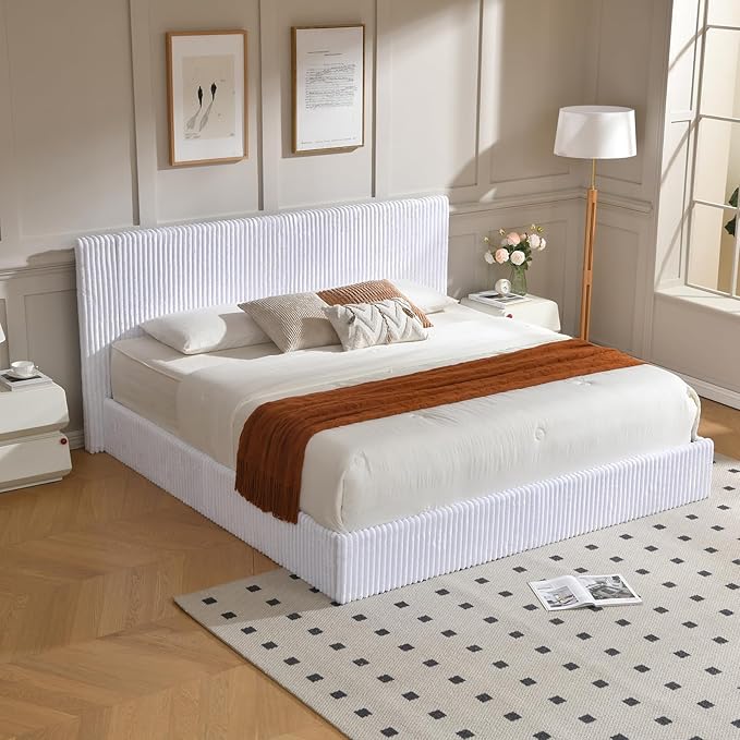 Full Size Storage Bed Frame with Hydraulic Lift