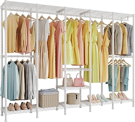 Extra Large Wire Garment Rack with Adjustable Shelves