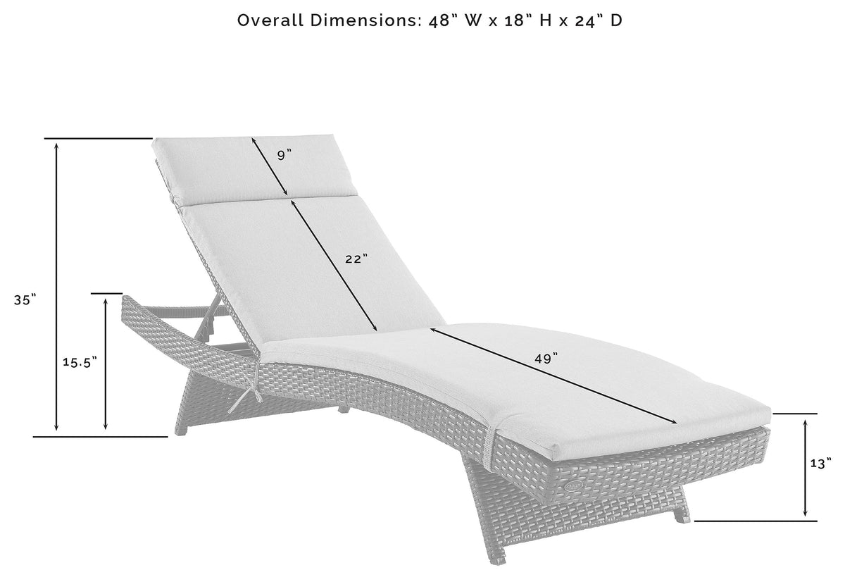 Biscayne Reclining Wicker Outdoor Chaise Lounge Chair