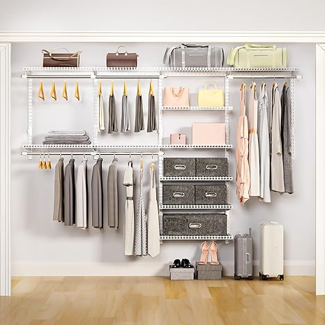 Wire Closet Organizer System Wall Mounted 6.5 Ft