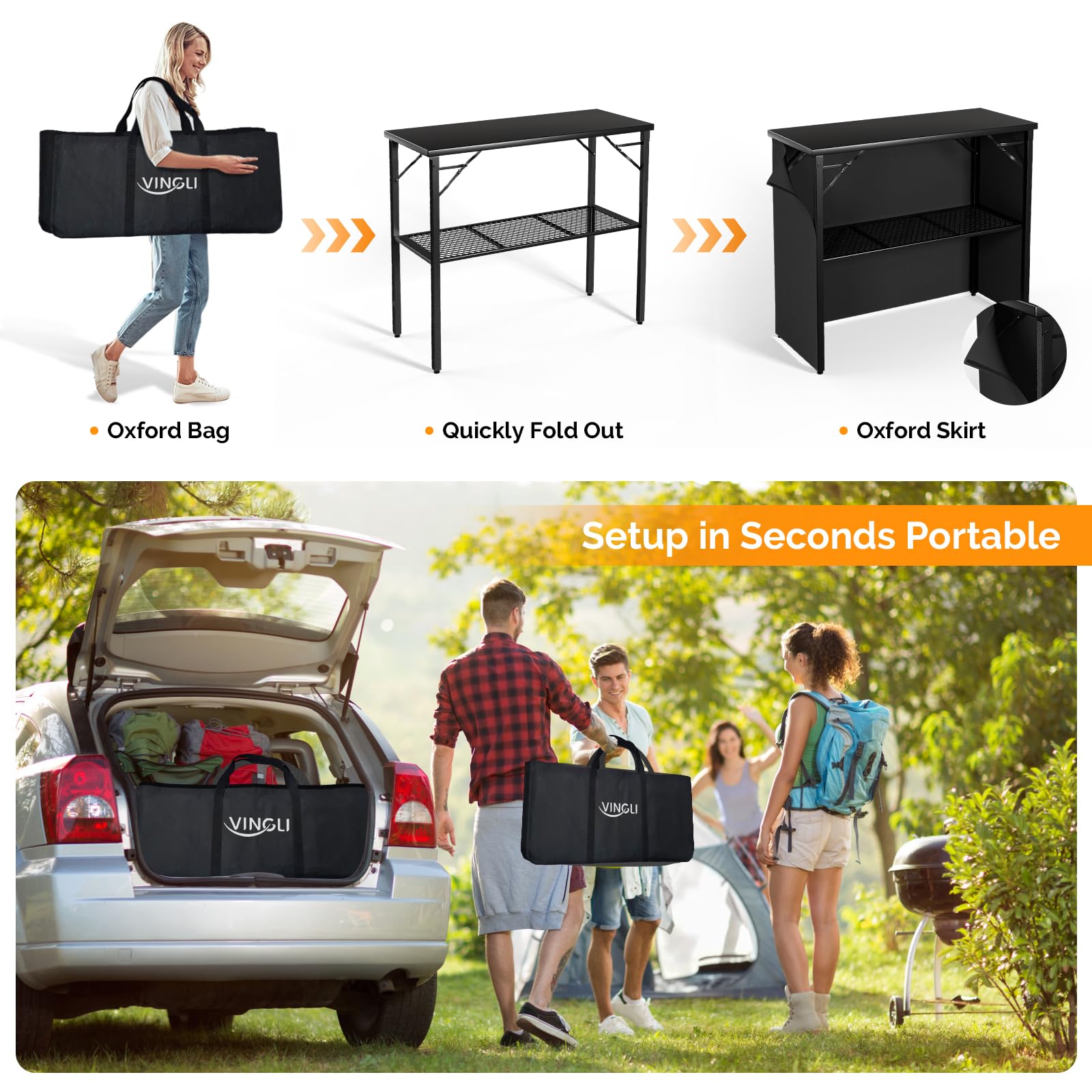 45" Commercial Portable Bar Table