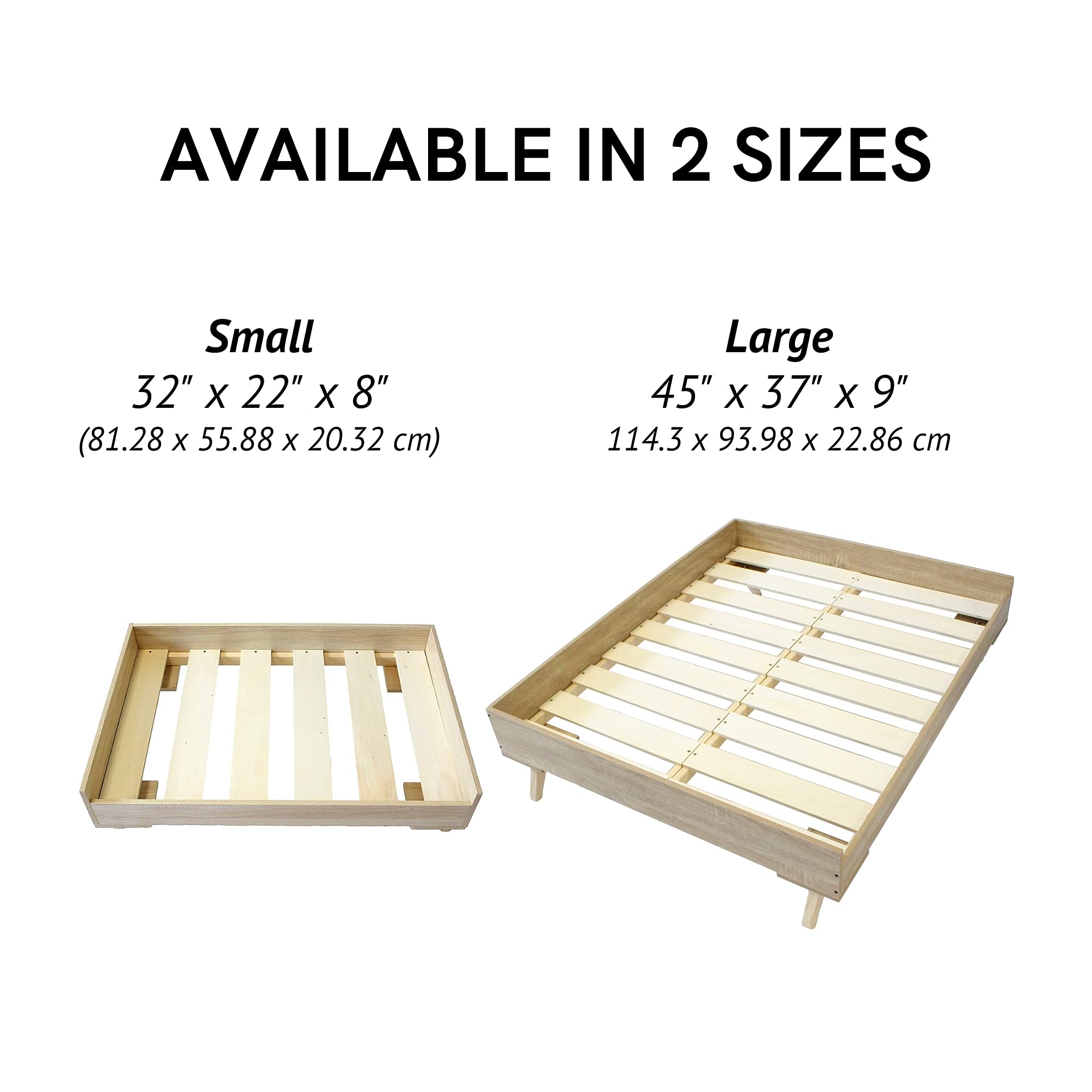 Raised Wooden Dog Bed Frame Large