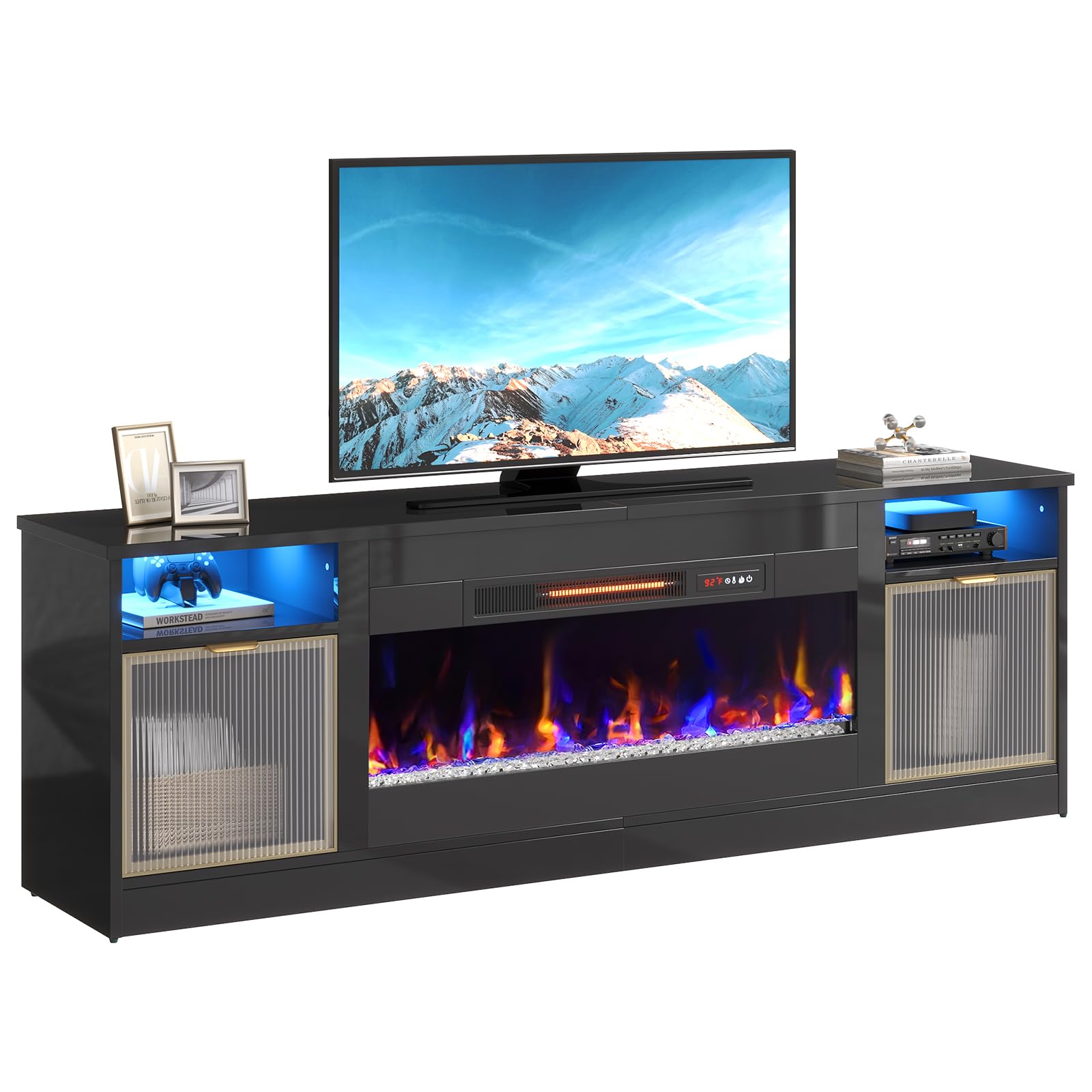 70" Fireplace TV Stand with LED Lighting