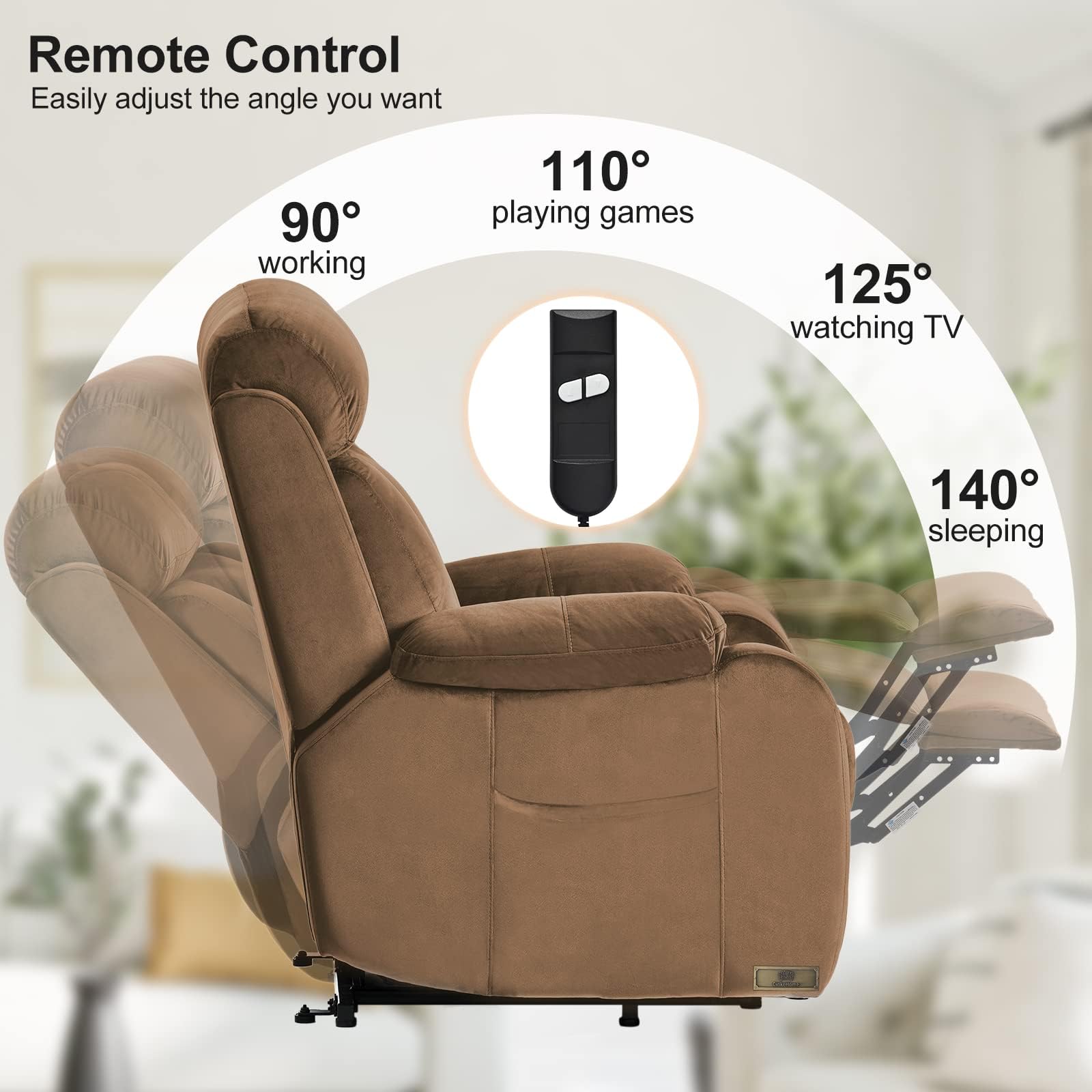 Electric Power Lift Recliner Chair with Massage and Heating