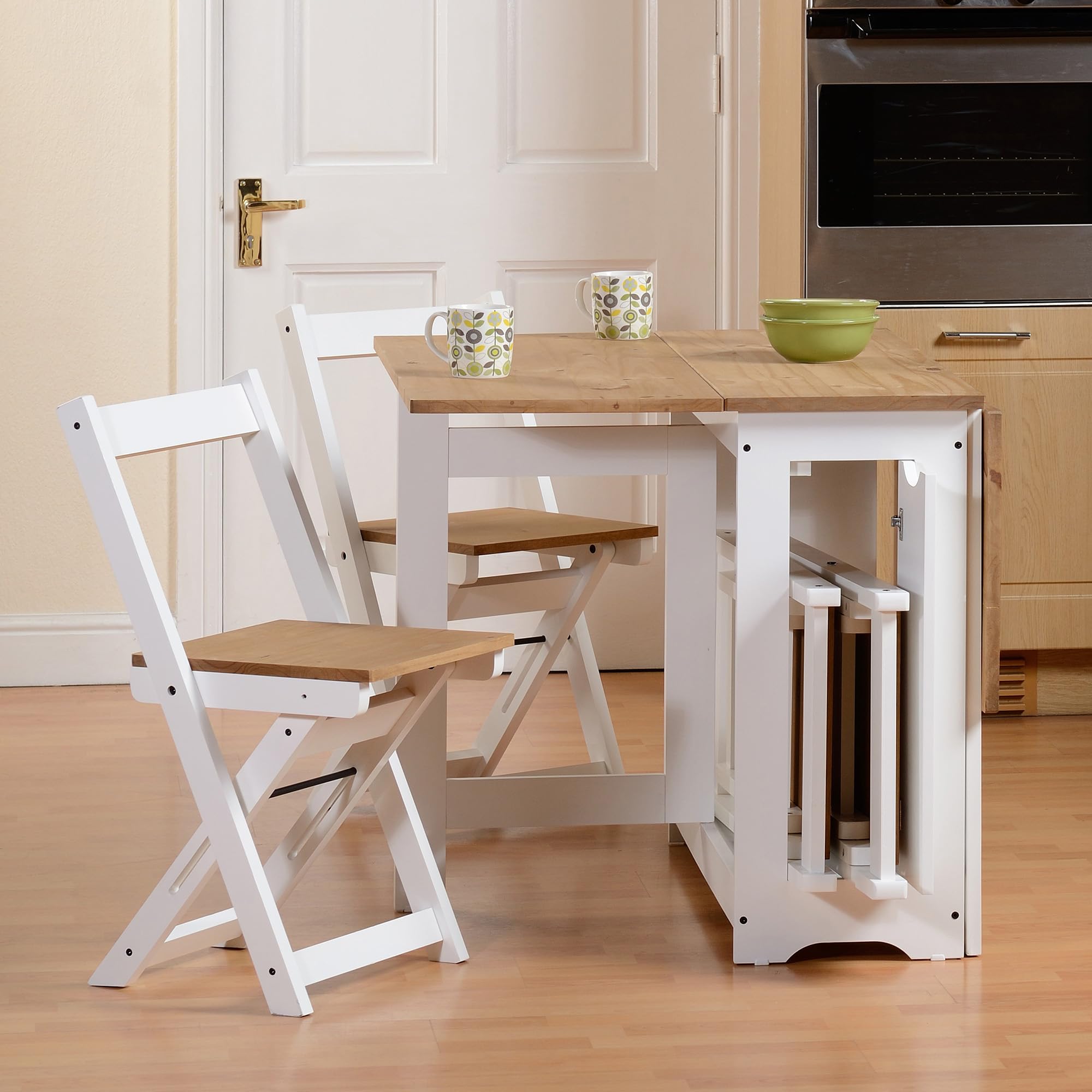 Santos Butterfly Dining Set with 4 Foldable Chairs