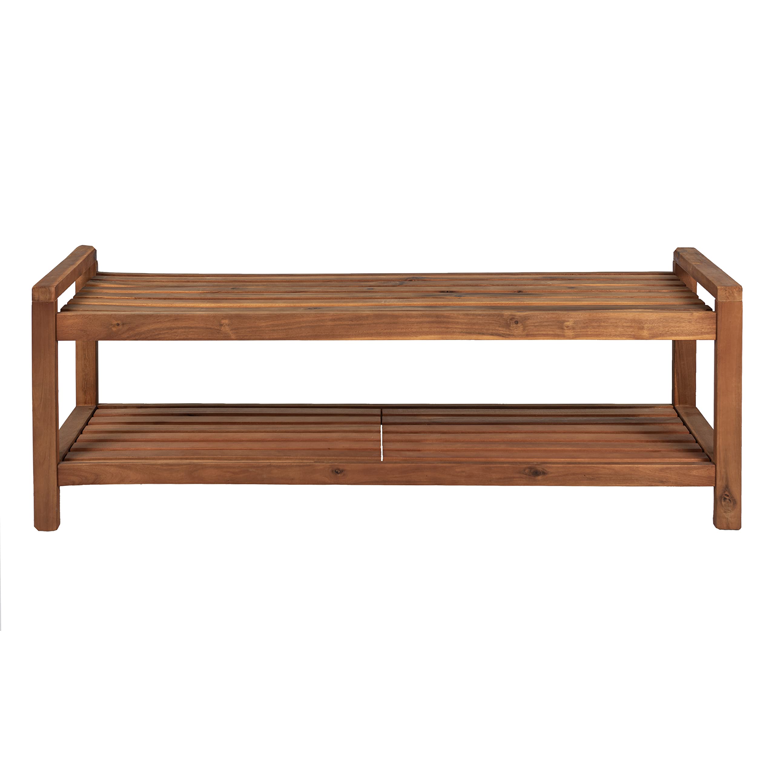 3-Seat Acacia Wood Outdoor Garden Bench