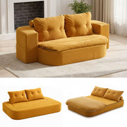 78.7" Convertible Sofa Bed with Corduroy Upholstery