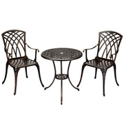 3-Piece Cast Aluminum Bistro Set