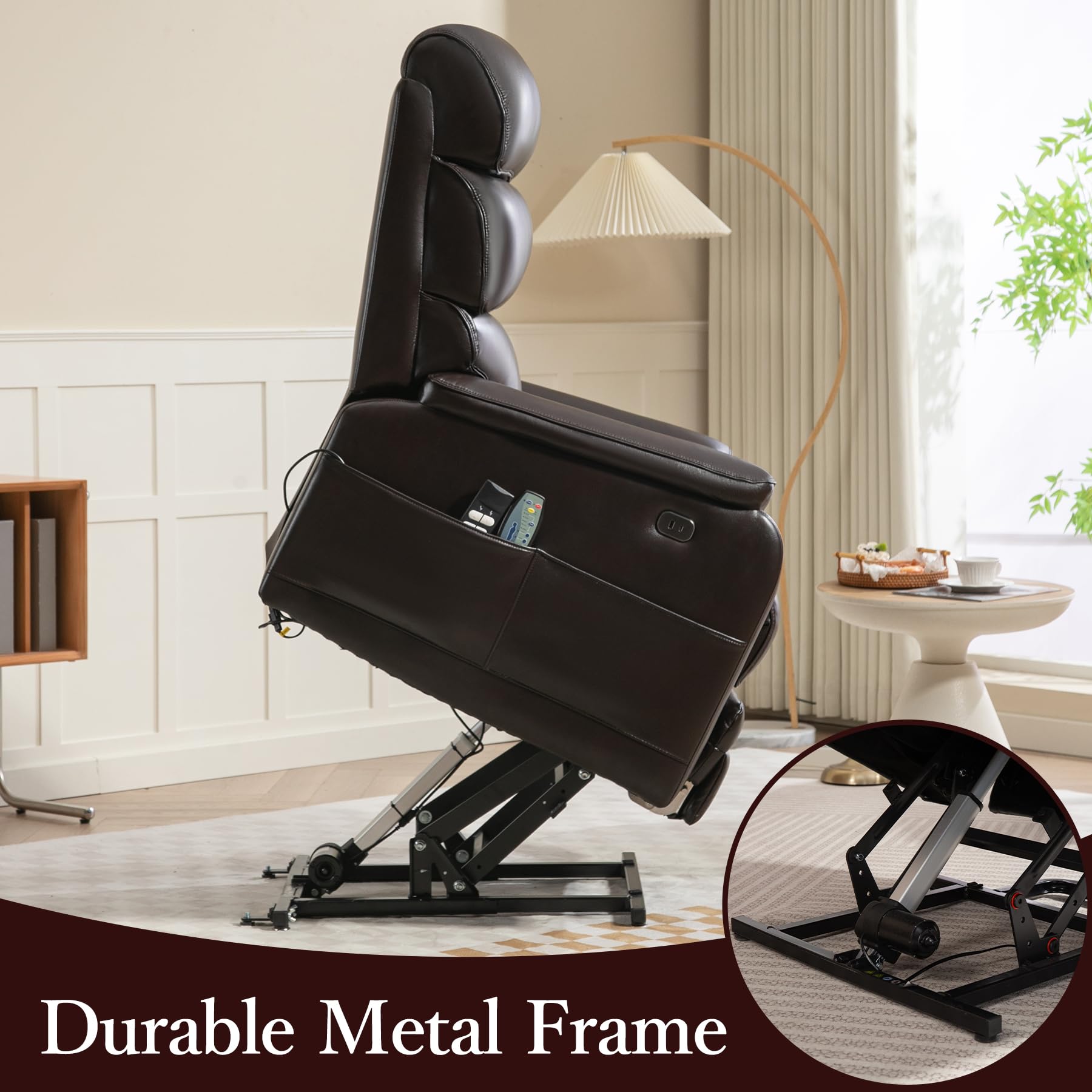 Power Lift Recliner Chair with Massage and Heat