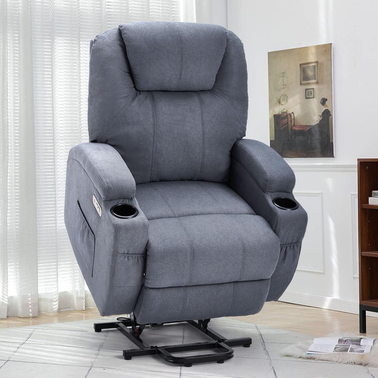 Electric Power Lift Recliner Chair with Dual Motor and Massage