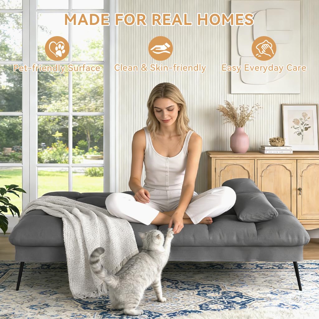 72" Convertible Futon Sofa Bed