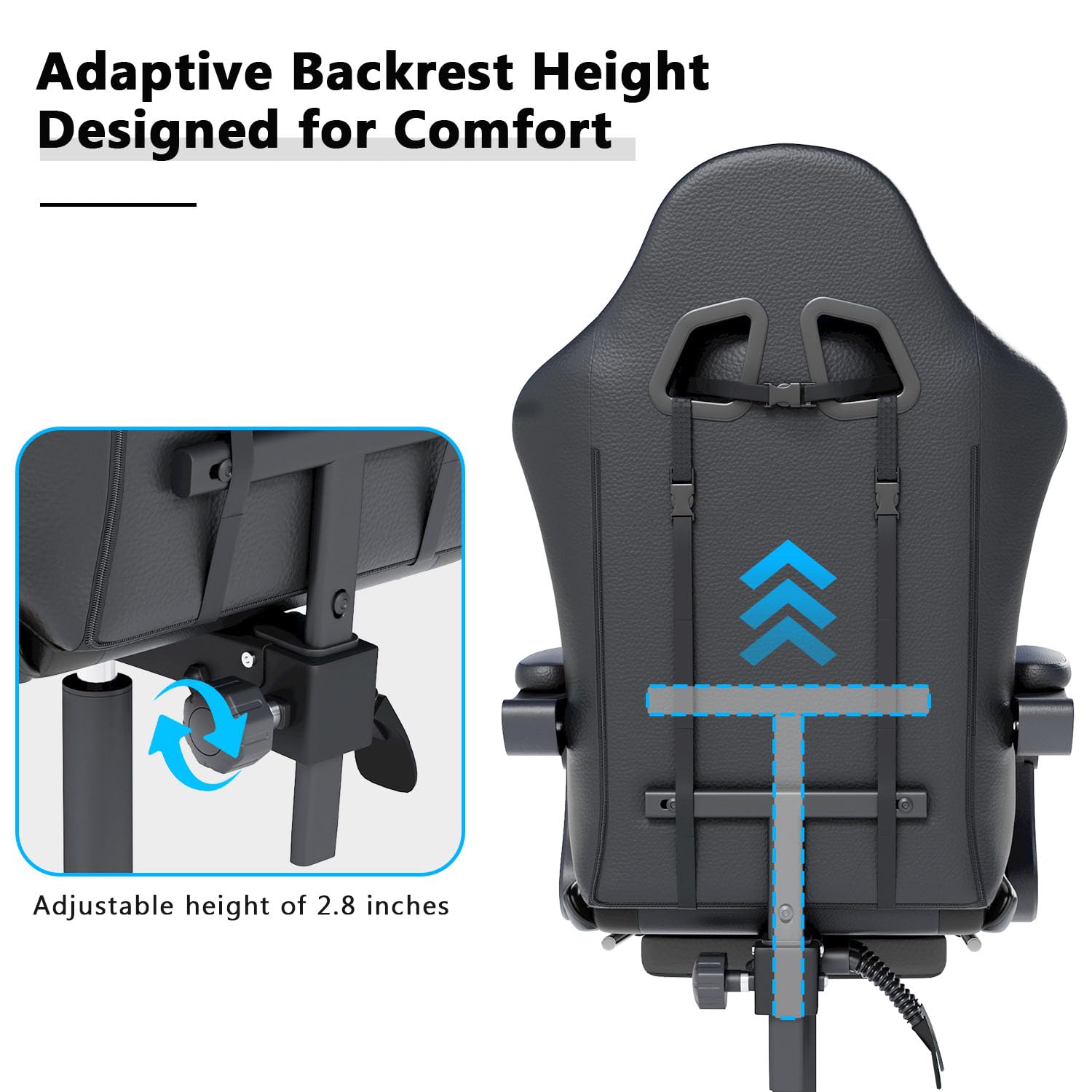 Gaming Chair with Headrest and Lumbar Support