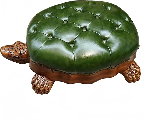Turtle Footstool Ottoman with Wheels