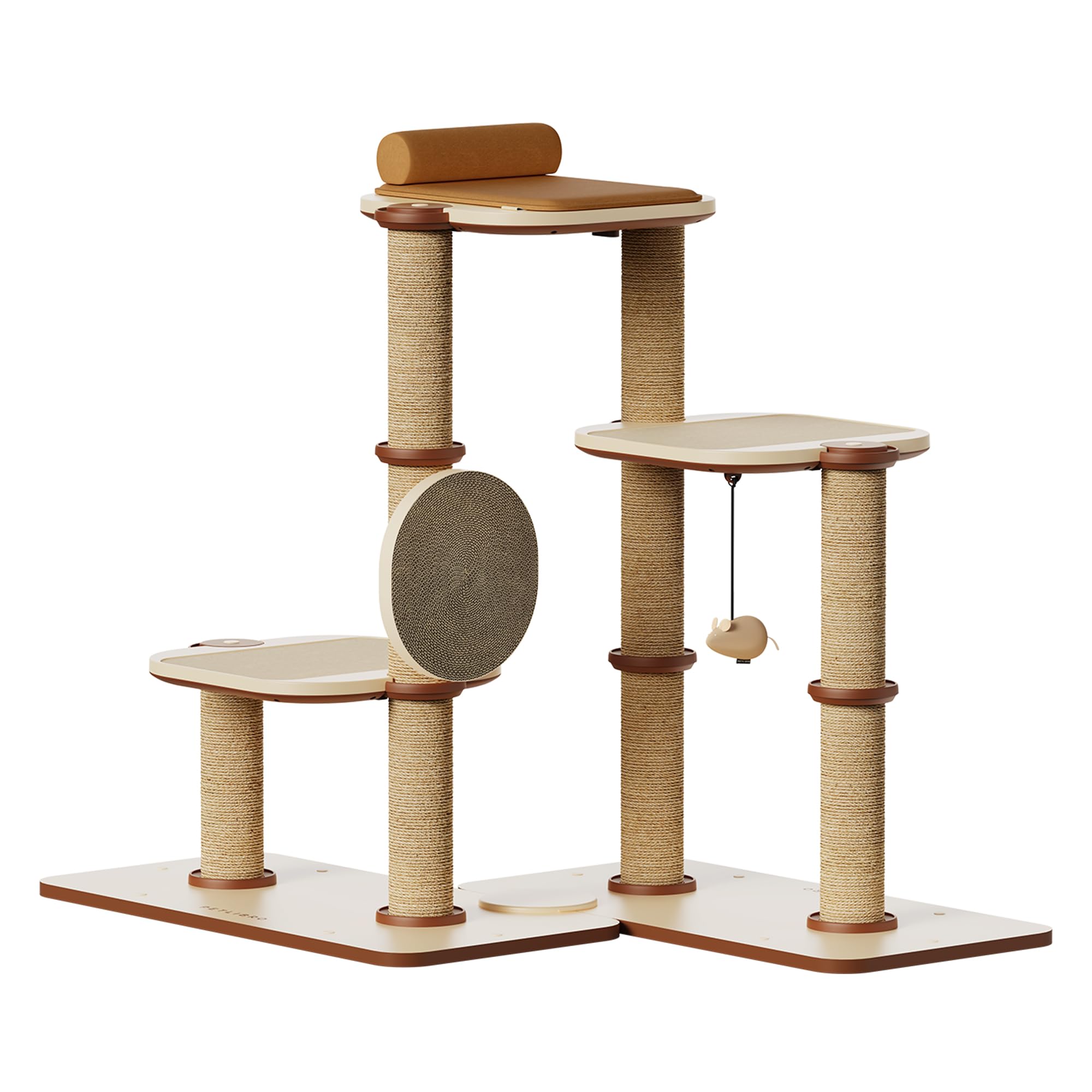 Modular Cat Tree Tower with Scratching Posts