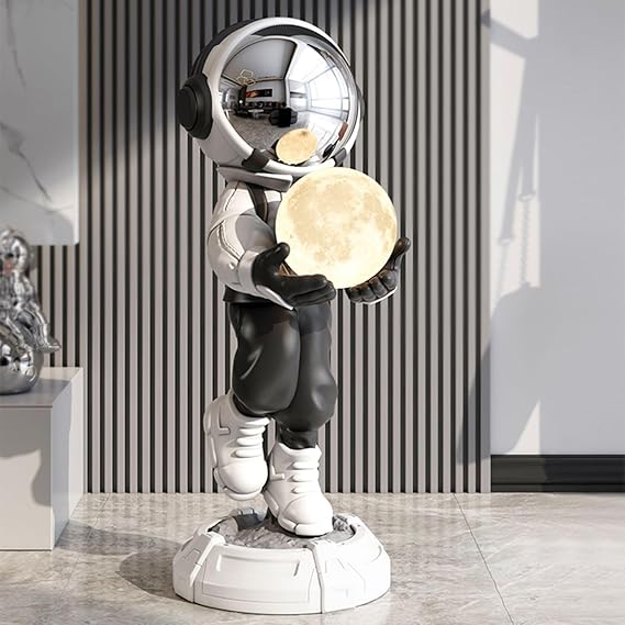 Astronaut Floor Sculpture with Dual Tray Top