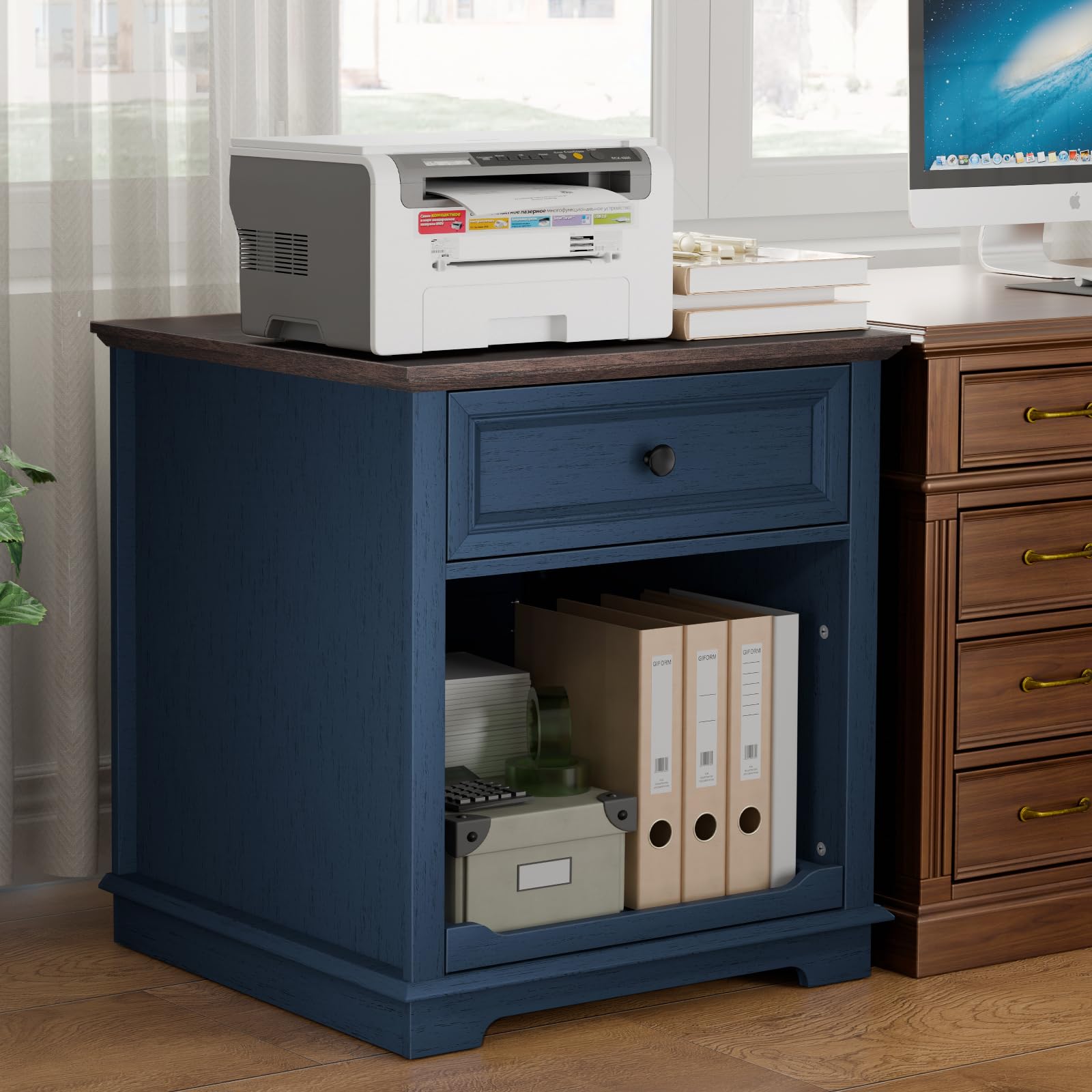 3-Drawer Lateral File Cabinet with Charging Station