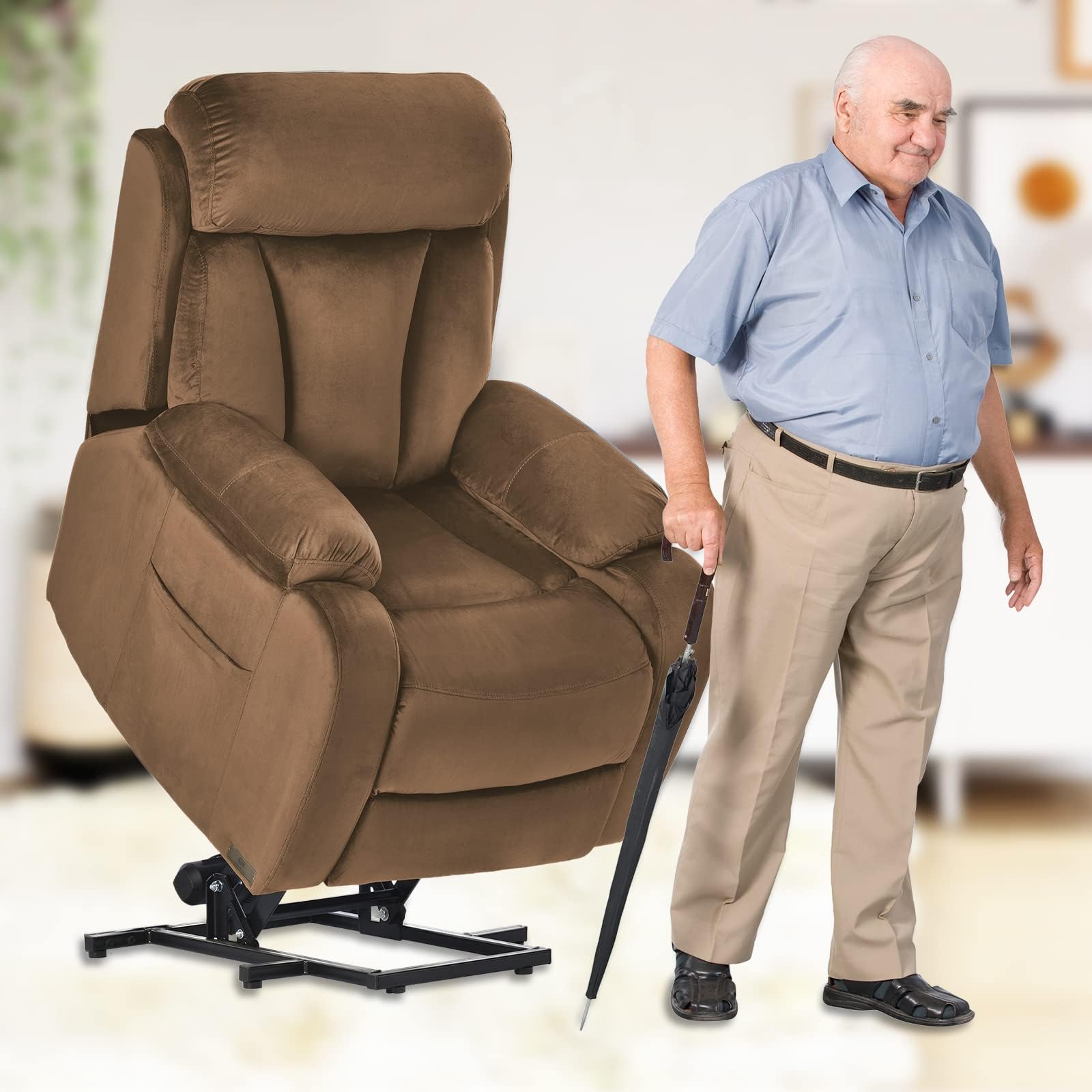 Electric Power Lift Recliner Chair with Massage and Heating
