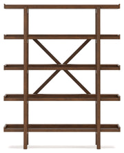 Lyncott 5-Tier Etagere Bookcase 70" Light Brown