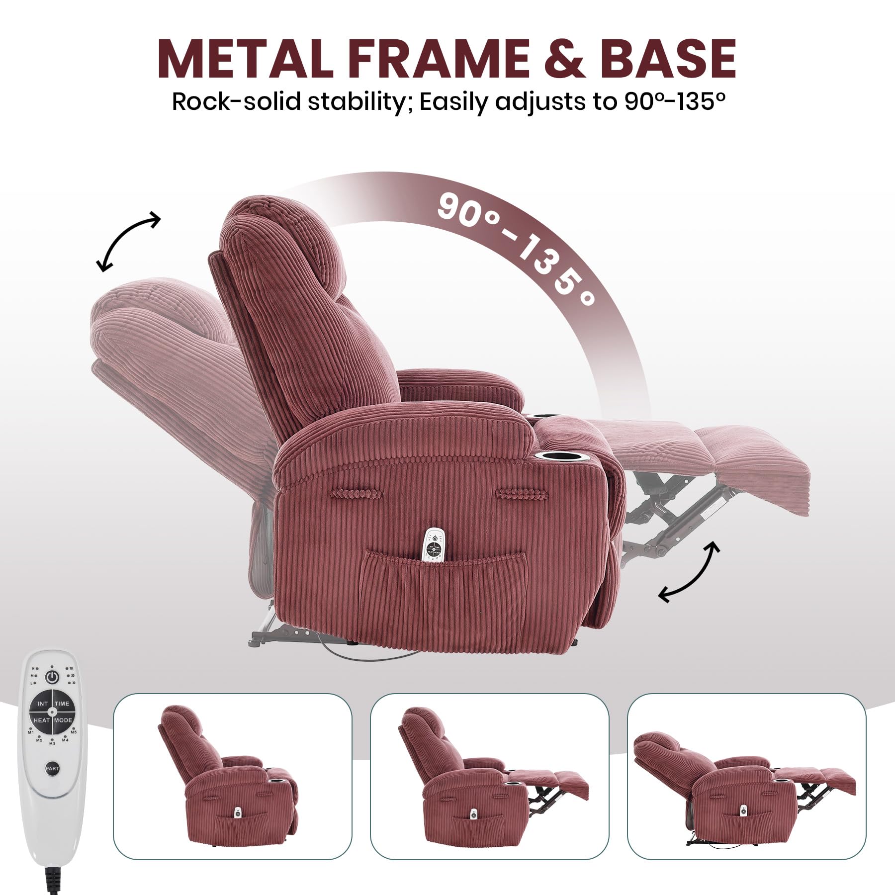 Electric Massage Recliner with Heat