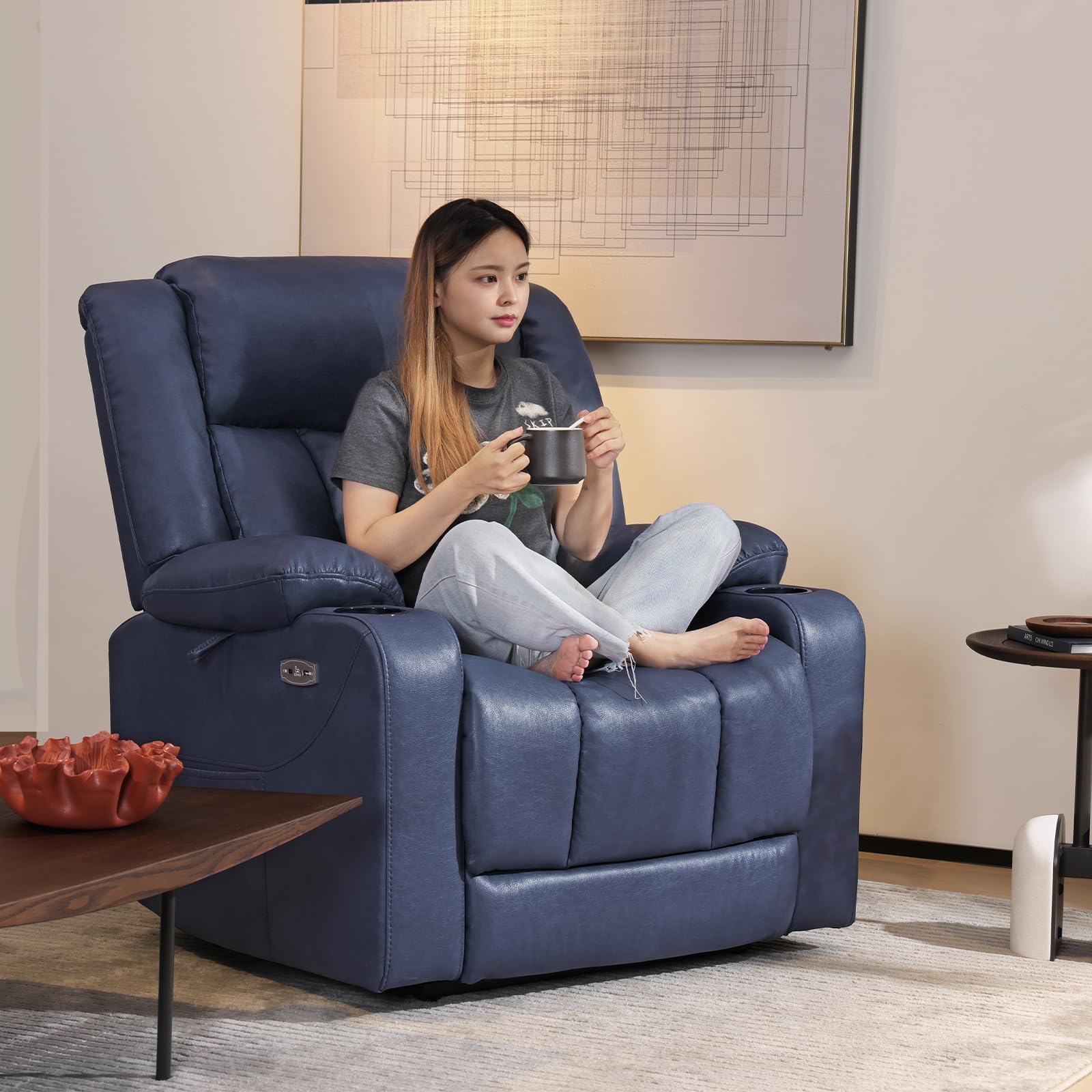 Oversized Power Lift Recliner Chair with Massage and Heat