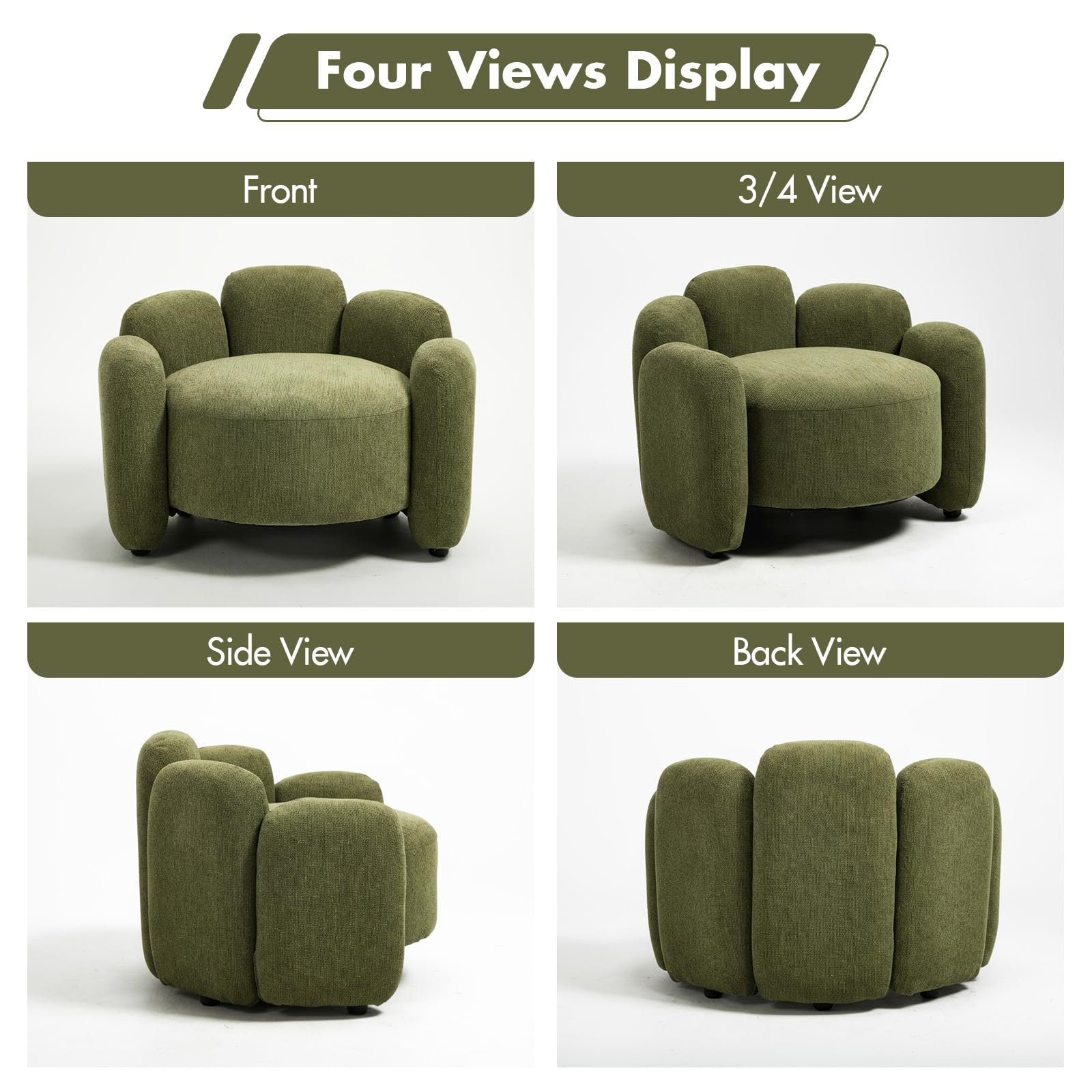 Sage Green Mid-Century Accent Chair