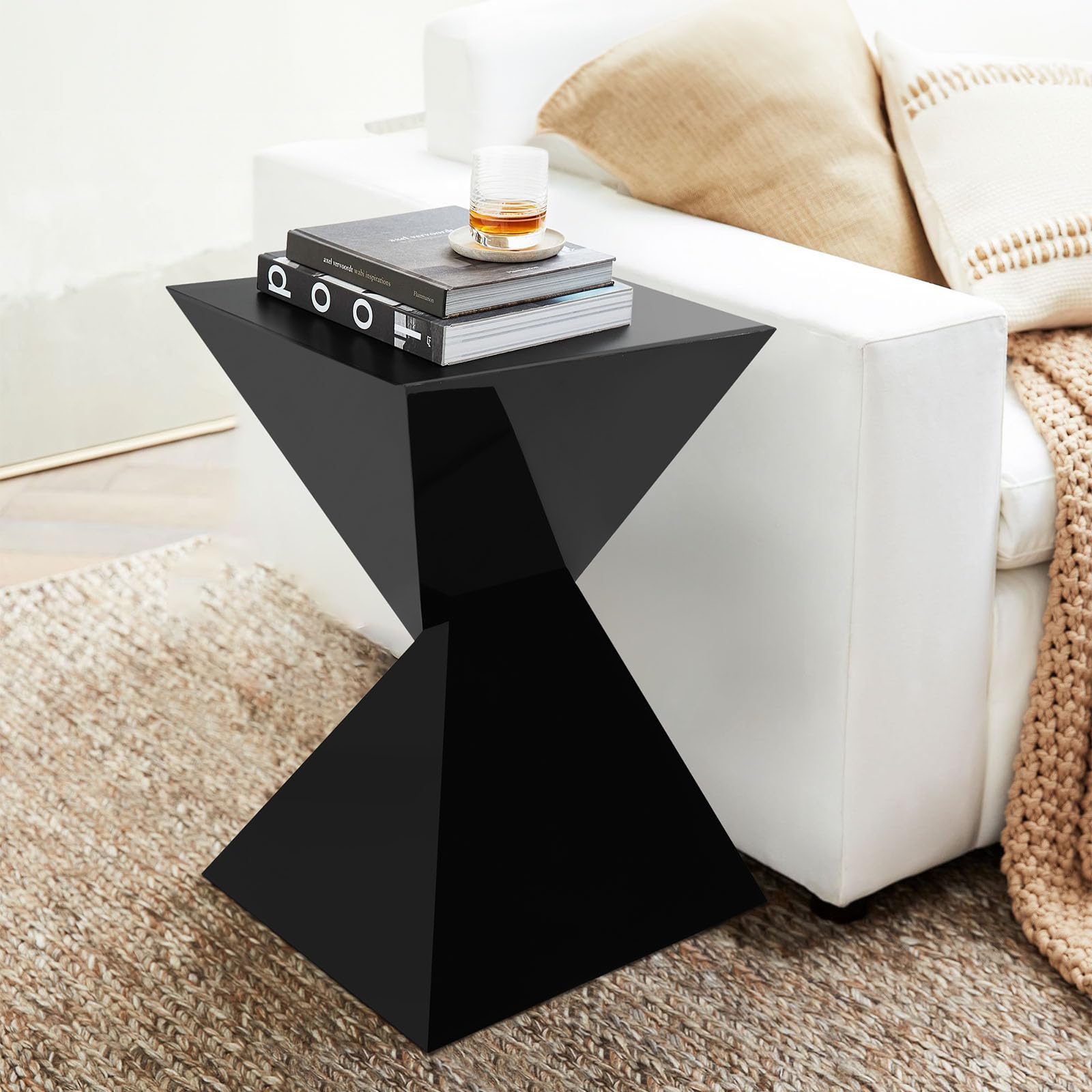 Black Acrylic Side Table
