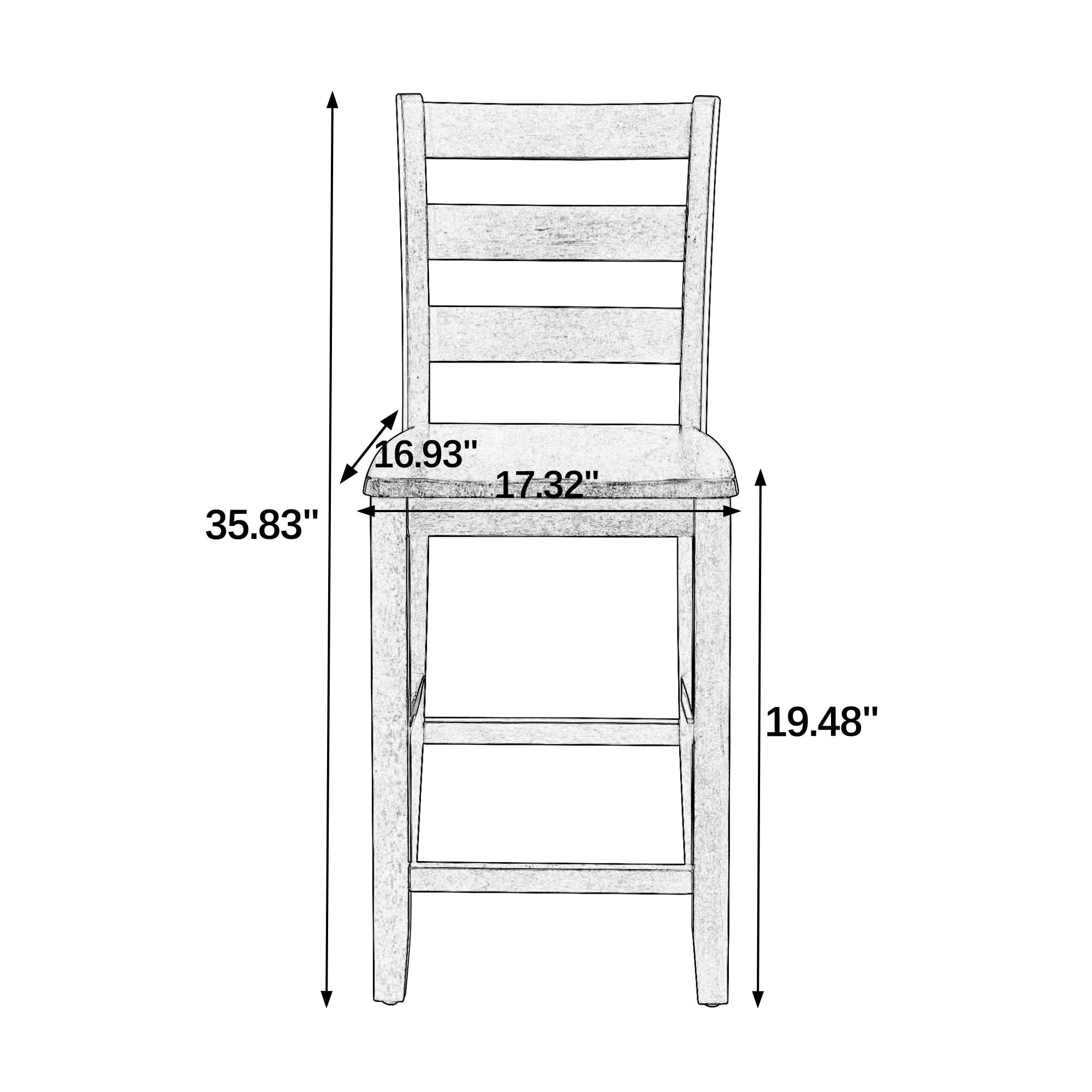 5-Piece Counter Height Dining Set