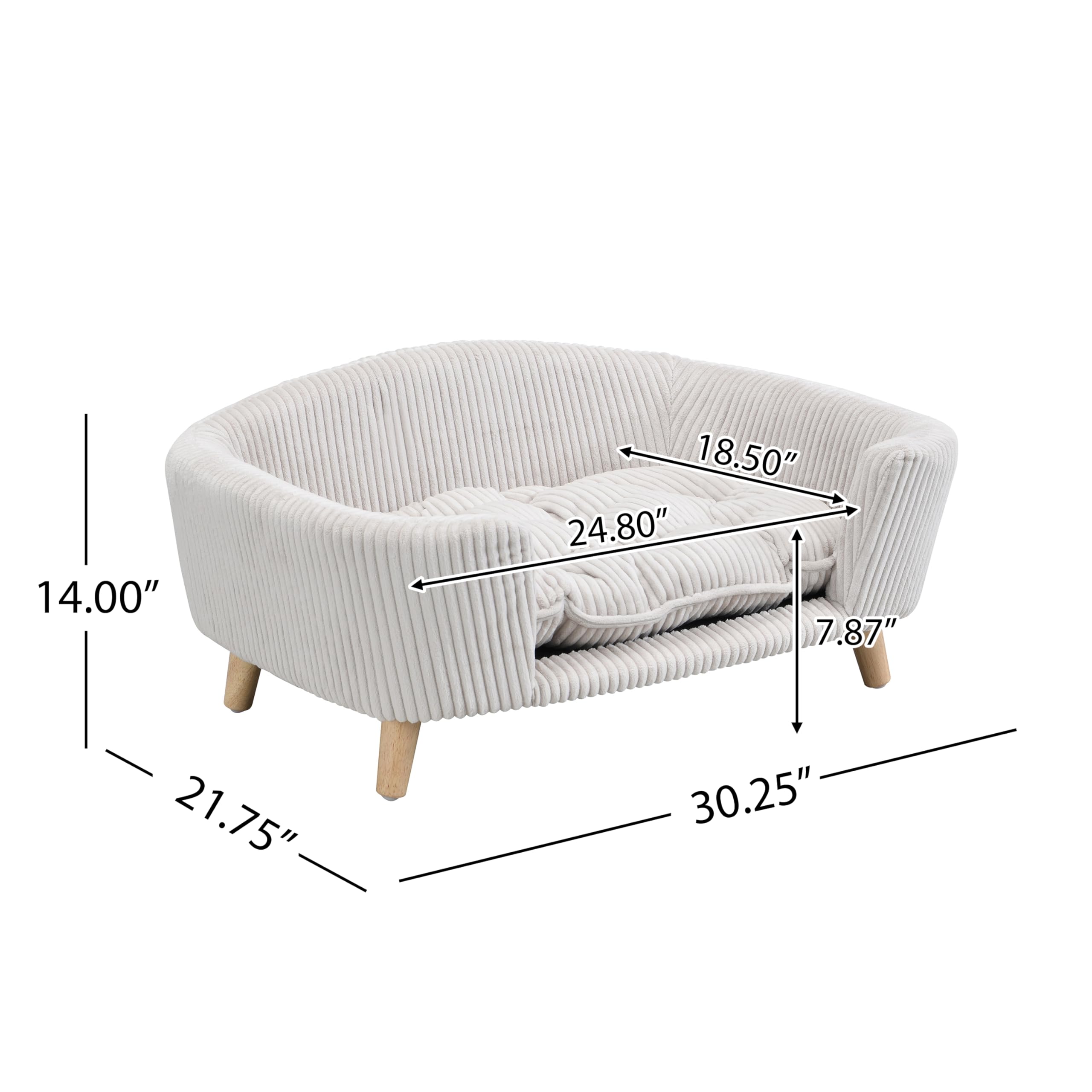 Elroy Orthopedic Dog Bed - Elevated Pet Sofa with Supportive Foam