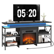 Fireplace TV Stand with LED Lights for 65 Inch TVs