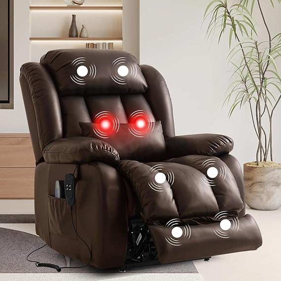 Power Reclining Lift Chair with Heating Massage