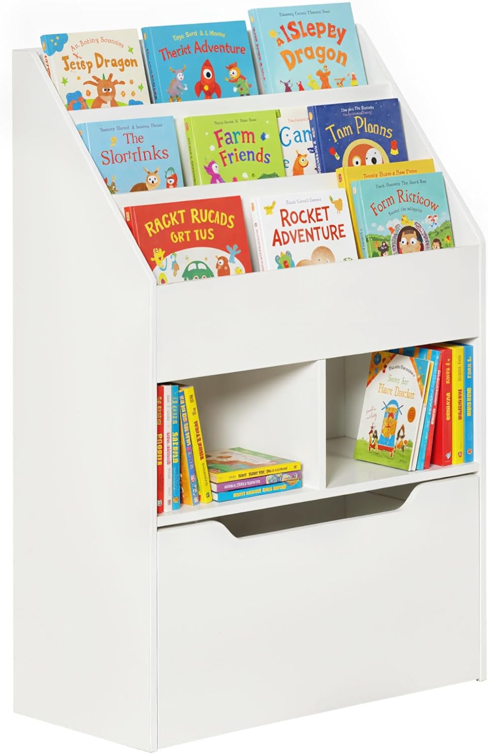 Kids Multi-Shelf Bookcase with Storage Drawer
