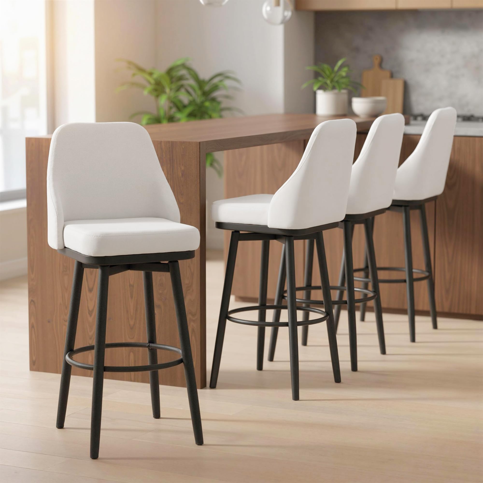 Bar Height Swivel Bar Stools Set of 2