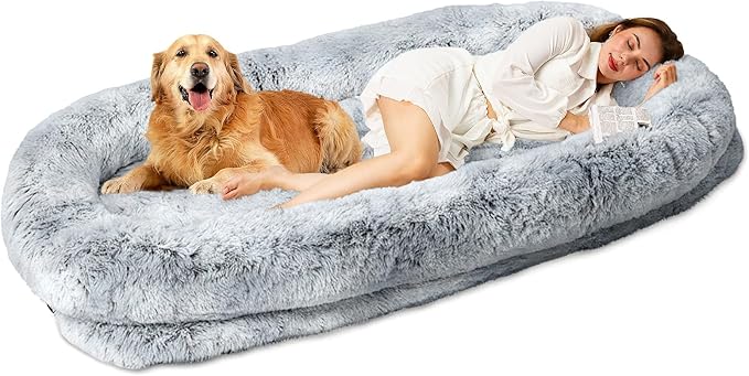 Orthopedic Human Dog Bed XL Light Grey
