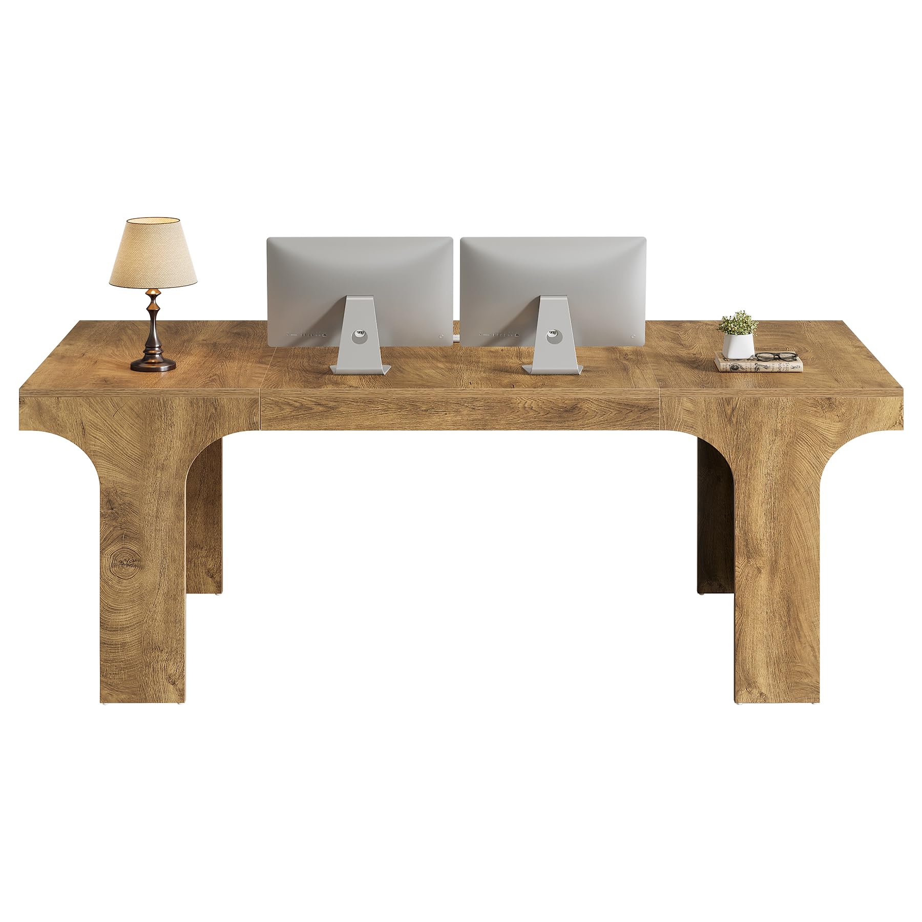 70.9-Inch Executive Desk with Arched Design