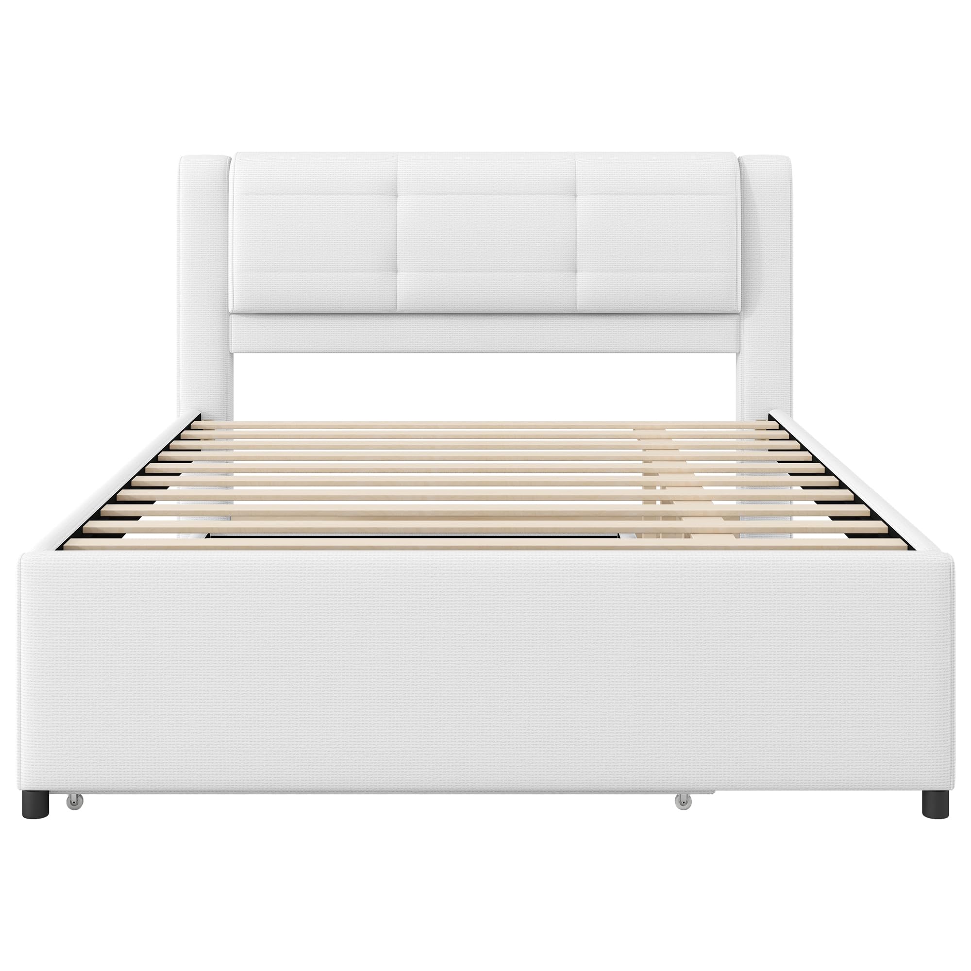Full Size Upholstery Platform Bed with Trundle