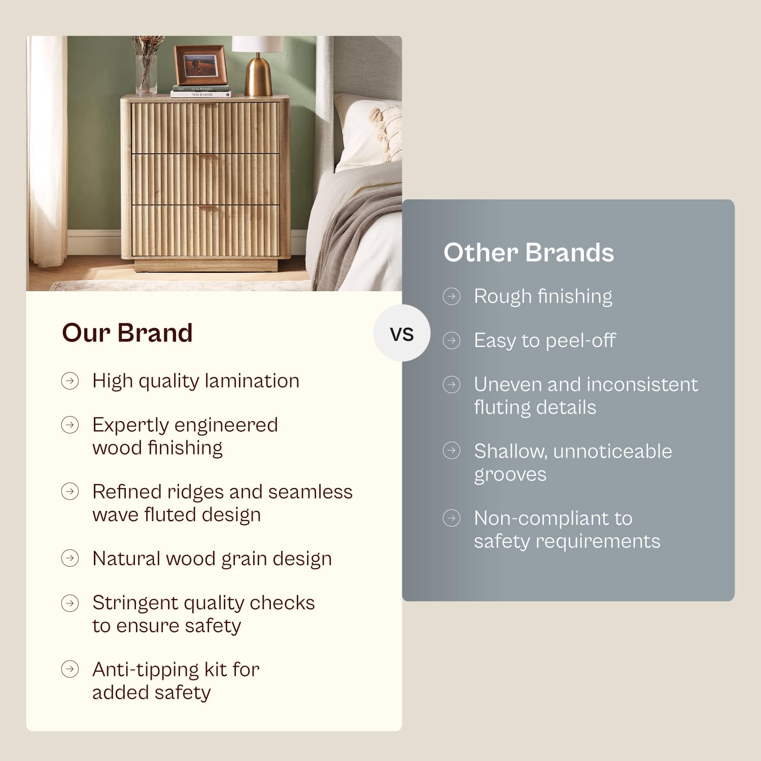 Brooklyn 3 Drawer Dresser