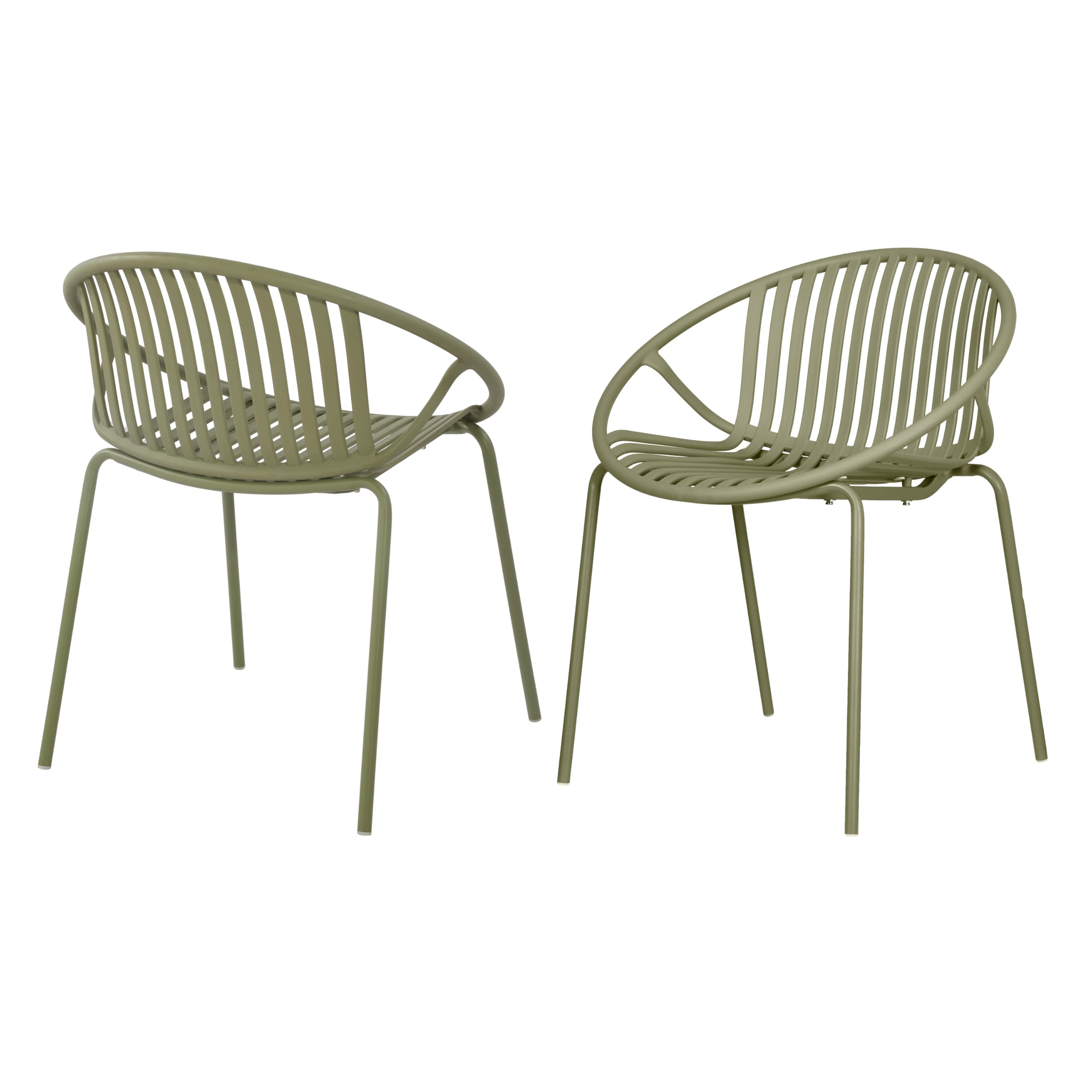 Modern Stackable Patio Dining Chairs Set of 2