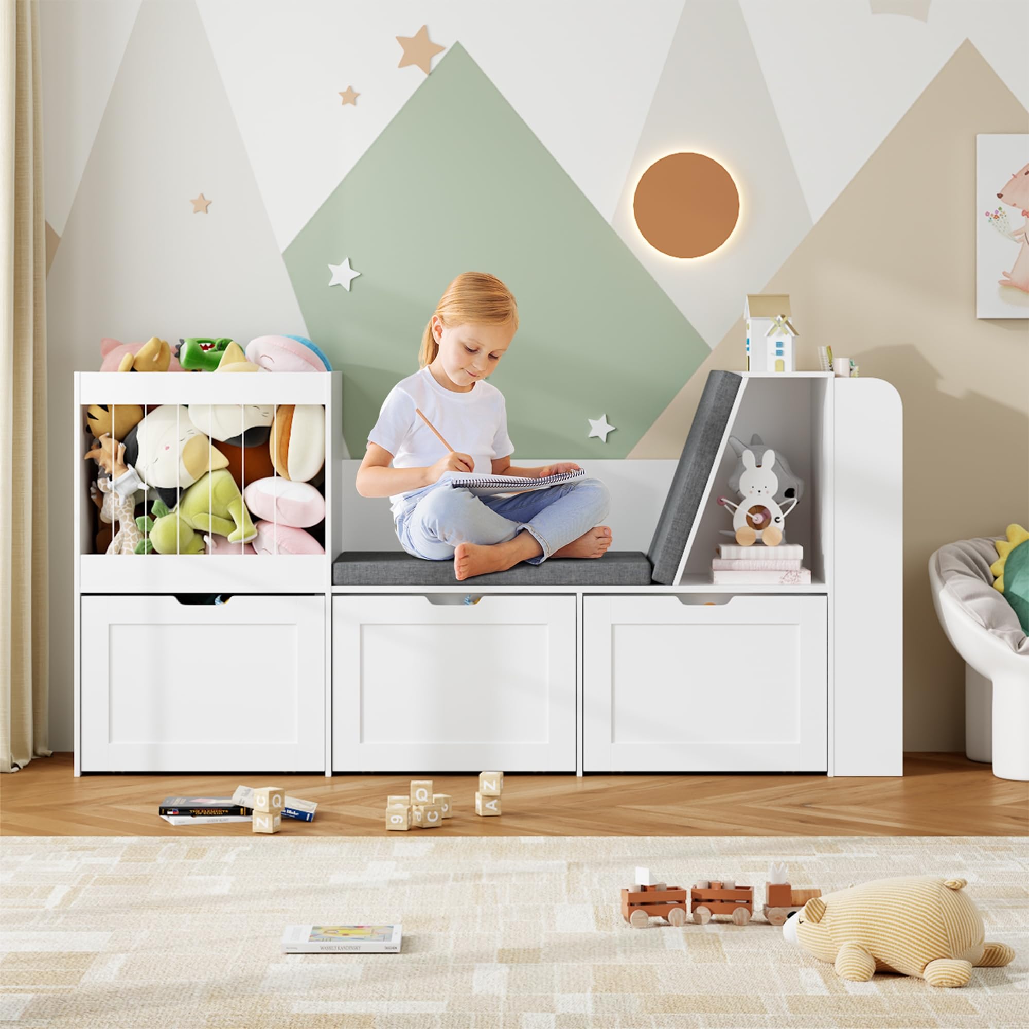 Kids Reading Nook with Storage