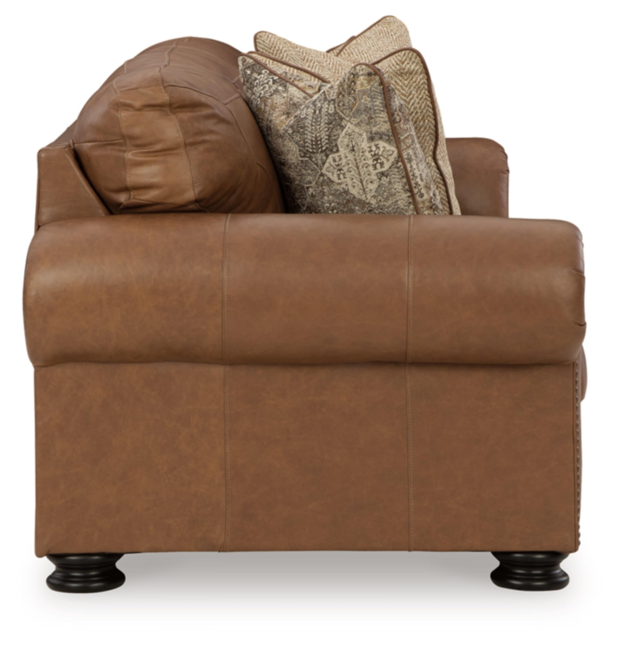 Carianna Leather Sofa with Nailhead Trim
